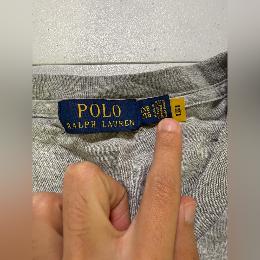 NEW Ralph Lauren Long Sleeve T-Shirt Cotton Grey Heather Big & Tall Men’s SZ 2XB - Picture 2 of 9